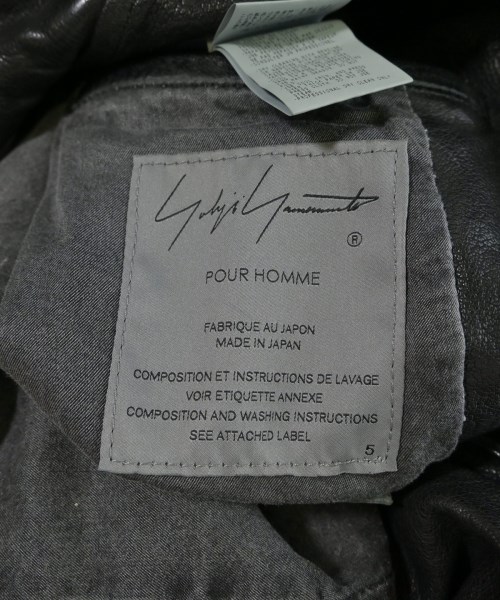 yohji yamamoto POUR HOMME（ヨウジヤマモトプールオム）ライダース 黒 サイズ:5(XL位) メンズ/2200681858015
