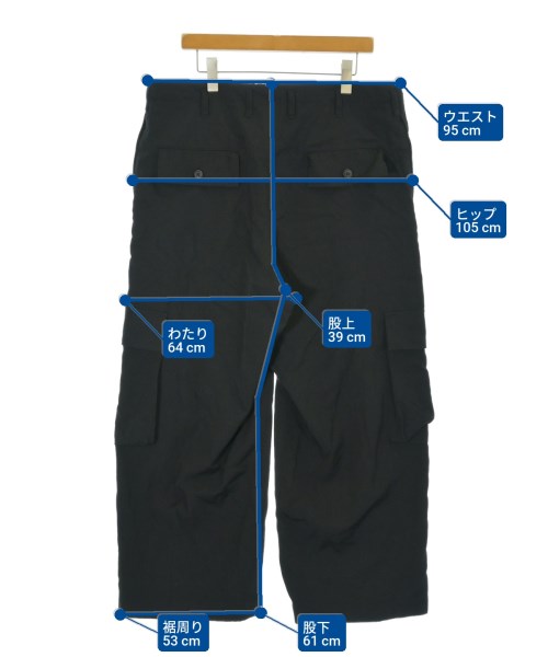 yohji yamamoto POUR HOMME（ヨウジヤマモトプールオム）カーゴパンツ 黒 サイズ:3(M位) メンズ/2200681858039