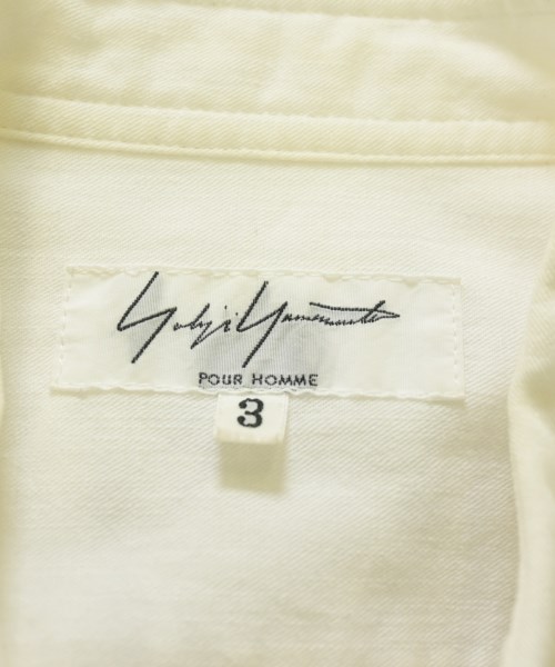 yohji yamamoto POUR HOMME（ヨウジヤマモトプールオム）カジュアルシャツ 白 サイズ:3(M位) メンズ/2200694699049