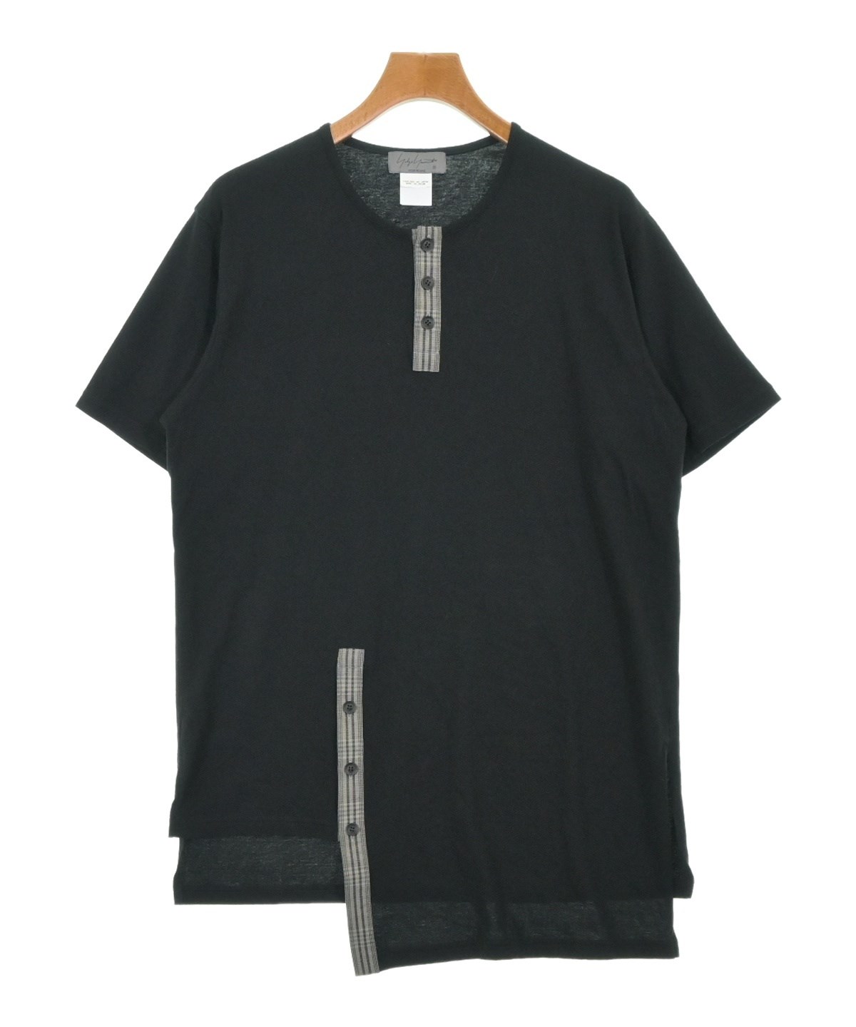 ヨウジヤマモトプールオム サスペンダー風カットソー ロンＴ コットン 綿 黒 yohji yamamoto POUR HOMME（ヨウジヤマモトプールオム）Tシャツ