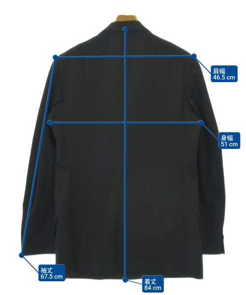 yohji yamamoto POUR HOMME（ヨウジヤマモトプールオム）テーラードジャケット 黒 サイズ:3(M位) メンズ/2200696477010