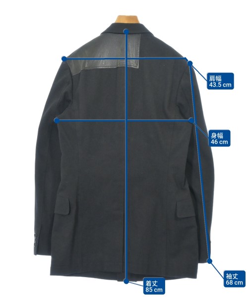 yohji yamamoto POUR HOMME（ヨウジヤマモトプールオム）カジュアルジャケット 黒 サイズ:2(S位) メンズ/2200696799013