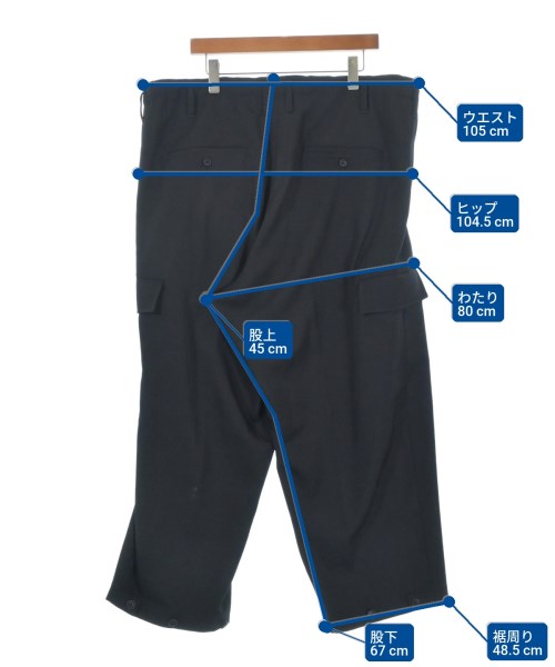yohji yamamoto POUR HOMME（ヨウジヤマモトプールオム）カーゴパンツ 黒 サイズ:2(S位) メンズ/2200693047032