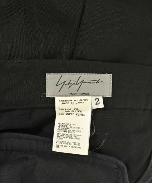 yohji yamamoto POUR HOMME（ヨウジヤマモトプールオム）スラックス 黒 サイズ:2(S位) メンズ/2200699289023