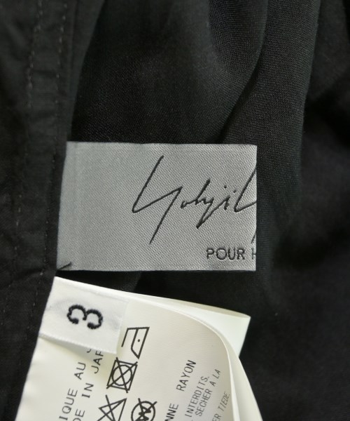 yohji yamamoto POUR HOMME（ヨウジヤマモトプールオム）カジュアルシャツ 黒 サイズ:3(M位) メンズ/2200700335015