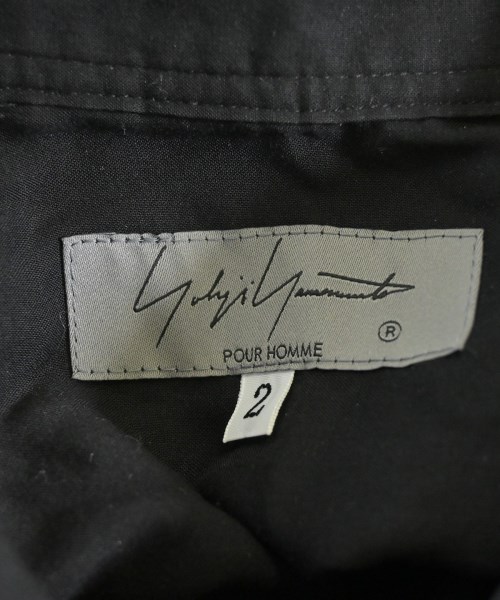 yohji yamamoto POUR HOMME（ヨウジヤマモトプールオム）カジュアルシャツ 黒 サイズ:2(S位) メンズ/2200700362028