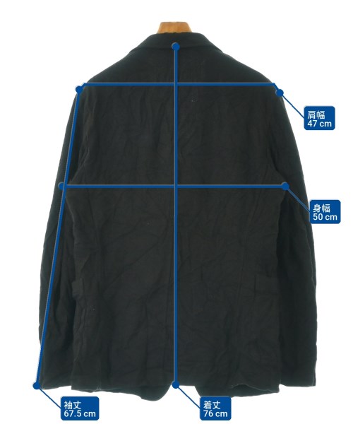 yohji yamamoto POUR HOMME（ヨウジヤマモトプールオム）テーラードジャケット 黒 サイズ:2(S位) メンズ/2200701825010