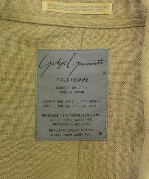 yohji yamamoto POUR HOMME（ヨウジヤマモトプールオム）テーラードジャケット ベージュ サイズ:S メンズ/2200702010064