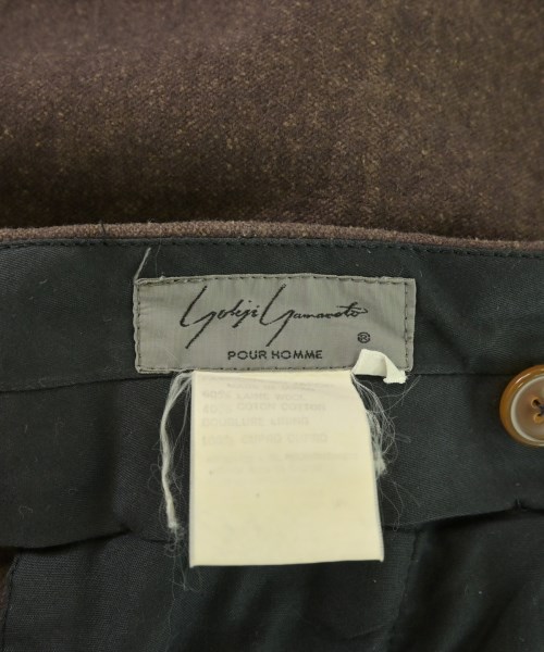 yohji yamamoto POUR HOMME（ヨウジヤマモトプールオム）スラックス 茶 サイズ:S メンズ/2200702046032