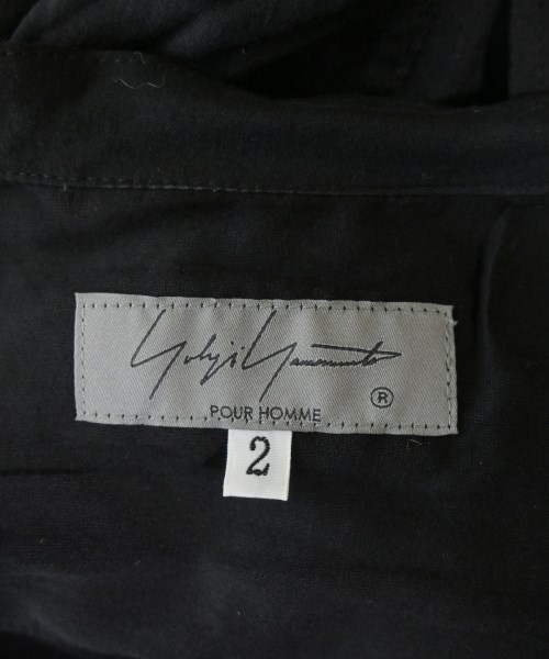 yohji yamamoto POUR HOMME（ヨウジヤマモトプールオム）カジュアルシャツ 黒 サイズ:2(S位) メンズ/2200654888131