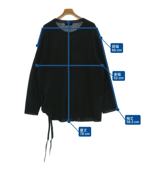 yohji yamamoto POUR HOMME（ヨウジヤマモトプールオム）ニット・セーター 黒 サイズ:3(M位) メンズ/2200655647034