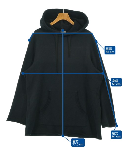 yohji yamamoto POUR HOMME（ヨウジヤマモトプールオム）パーカー 黒 サイズ:3(M位) メンズ/2200656078059