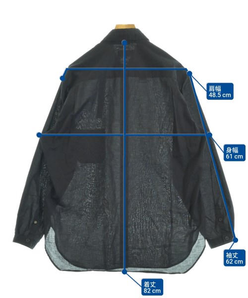 yohji yamamoto POUR HOMME（ヨウジヤマモトプールオム）カジュアルシャツ 黒 サイズ:4(L位) メンズ/2200657651015