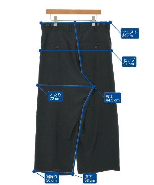 yohji yamamoto POUR HOMME（ヨウジヤマモトプールオム）スラックス 黒 サイズ:2(S位) メンズ/2200657677022