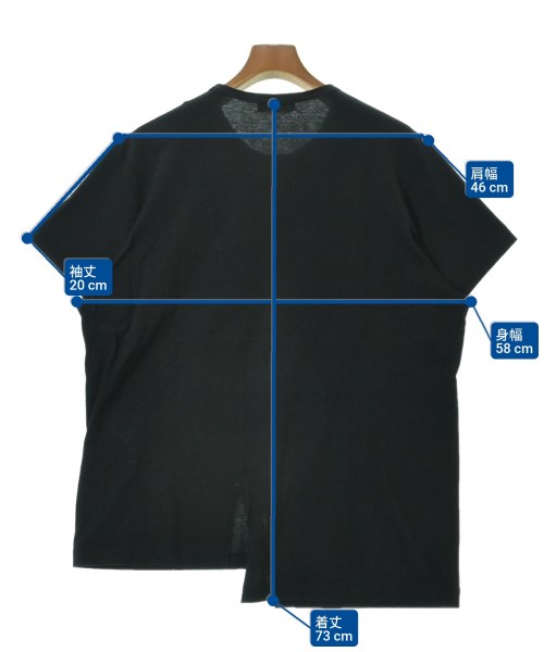yohji yamamoto POUR HOMME（ヨウジヤマモトプールオム）Tシャツ・カットソー 黒 サイズ:3(M位) メンズ/2200657908072