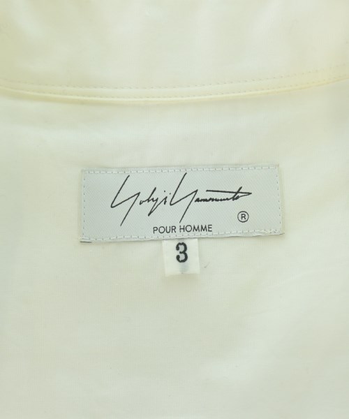 yohji yamamoto POUR HOMME（ヨウジヤマモトプールオム）カジュアルシャツ 白 サイズ:3(M位) メンズ/2200658186059