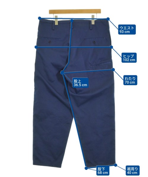 yohji yamamoto POUR HOMME（ヨウジヤマモトプールオム）チノパン 青 サイズ:1(XS位) メンズ/2200658261022