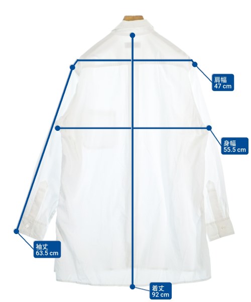 yohji yamamoto POUR HOMME（ヨウジヤマモトプールオム）カジュアルシャツ 白 サイズ:2(S位) メンズ/2200658261053