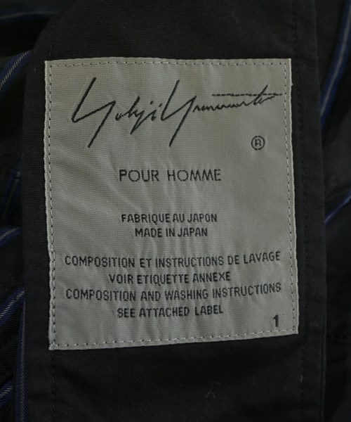 yohji yamamoto POUR HOMME（ヨウジヤマモトプールオム）カジュアルシャツ 黒 サイズ:1(XS位) メンズ/2200658261060