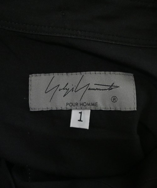 yohji yamamoto POUR HOMME（ヨウジヤマモトプールオム）カジュアルシャツ 黒 サイズ:1(XS位) メンズ/2200658261077