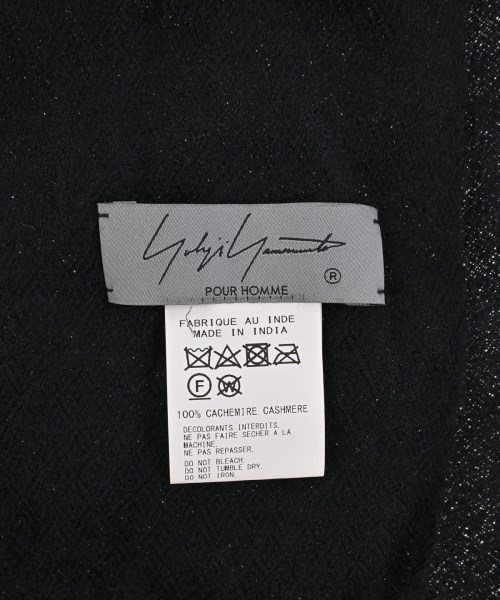 yohji yamamoto POUR HOMME（ヨウジヤマモトプールオム）ストール 黒 サイズ:- メンズ/2200658261220