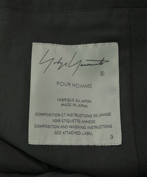 yohji yamamoto POUR HOMME（ヨウジヤマモトプールオム）カジュアルジャケット 黒 サイズ:3(M位) メンズ/2200658928031