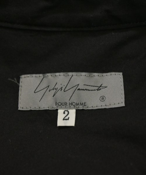 yohji yamamoto POUR HOMME（ヨウジヤマモトプールオム）カジュアルシャツ 黒 サイズ:2(S位) メンズ/2200659281036