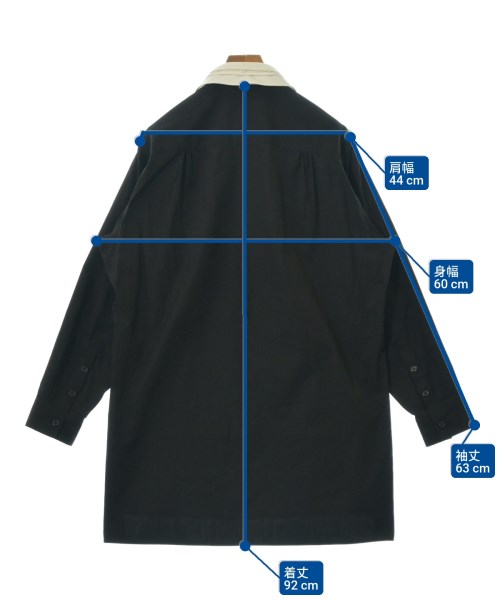 yohji yamamoto POUR HOMME（ヨウジヤマモトプールオム）カジュアルシャツ 黒 サイズ:2(S位) メンズ/2200659281036
