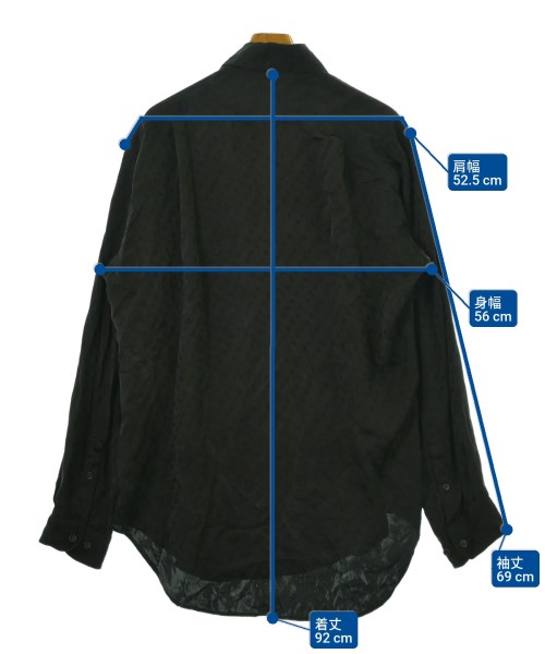 yohji yamamoto POUR HOMME（ヨウジヤマモトプールオム）カジュアルシャツ 黒 サイズ:M メンズ/2200659515063
