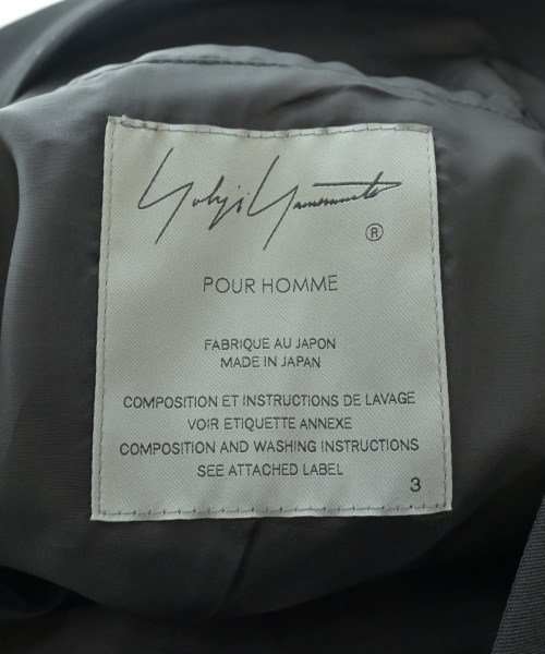 yohji yamamoto POUR HOMME（ヨウジヤマモトプールオム）カジュアルシャツ 黒 サイズ:3(M位) メンズ/2200660865041