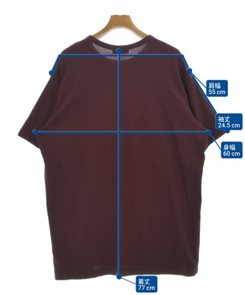 yohji yamamoto POUR HOMME（ヨウジヤマモトプールオム）Tシャツ・カットソー 赤 サイズ:3(M位) メンズ/2200662180128