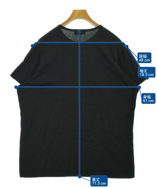 yohji yamamoto POUR HOMME（ヨウジヤマモトプールオム）Tシャツ・カットソー 黒 サイズ:3(M位) メンズ/2200711425064
