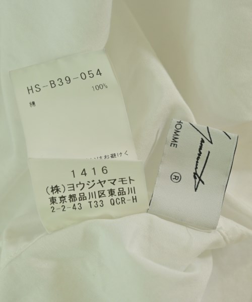 yohji yamamoto POUR HOMME（ヨウジヤマモトプールオム）カジュアルシャツ 白 サイズ:2(S位) メンズ/2200711751026