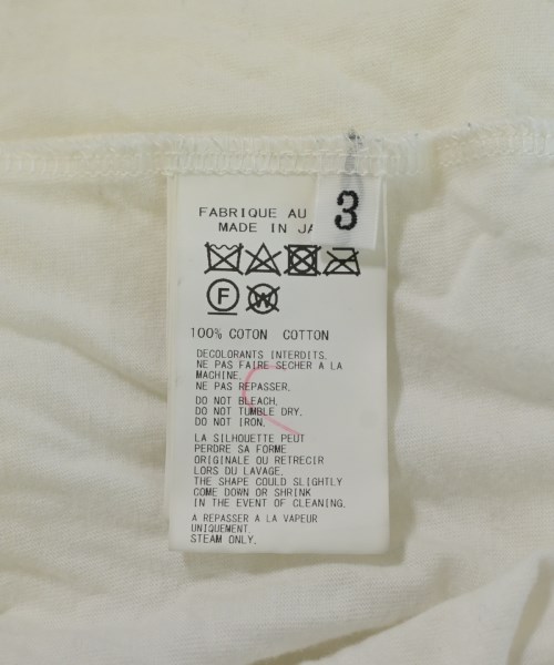 yohji yamamoto POUR HOMME（ヨウジヤマモトプールオム）Tシャツ・カットソー 白 サイズ:3(M位) メンズ/2200711751033