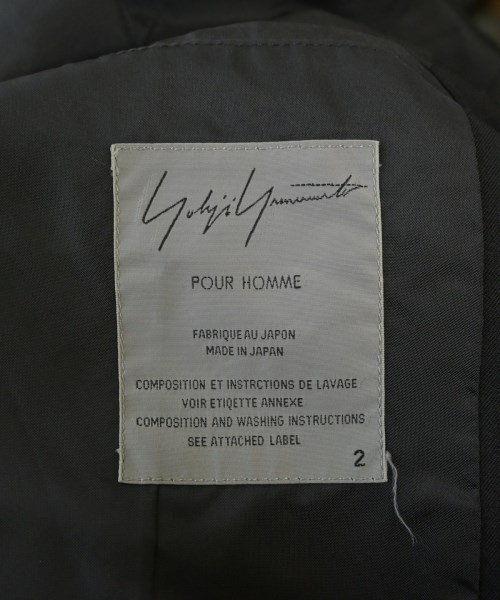 yohji yamamoto POUR HOMME（ヨウジヤマモトプールオム）カジュアルジャケット 黒 サイズ:2(S位) メンズ/2200711886018