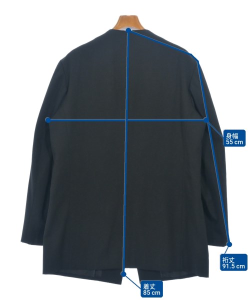 yohji yamamoto POUR HOMME（ヨウジヤマモトプールオム）カジュアルジャケット 黒 サイズ:2(S位) メンズ/2200711886018