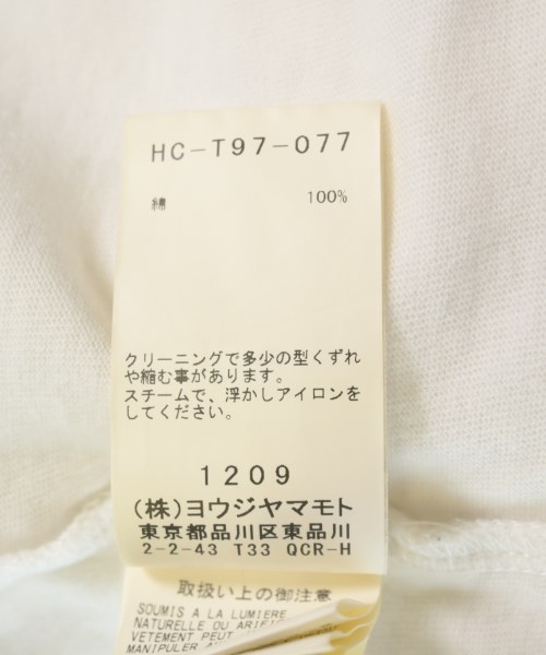 yohji yamamoto POUR HOMME（ヨウジヤマモトプールオム）Tシャツ・カットソー 白 サイズ:6(XXL位) メンズ/2200712363044