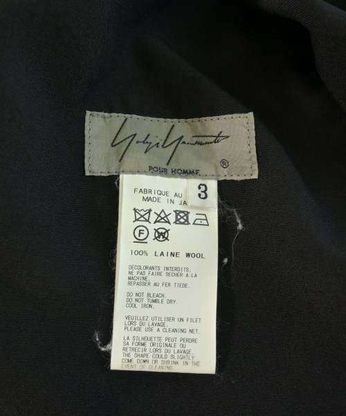 yohji yamamoto POUR HOMME（ヨウジヤマモトプールオム）その他 黒 サイズ:3(M位) メンズ/2200712671019