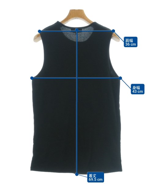 yohji yamamoto POUR HOMME（ヨウジヤマモトプールオム）タンクトップ 黒 サイズ:3(M位) メンズ/2200713003079