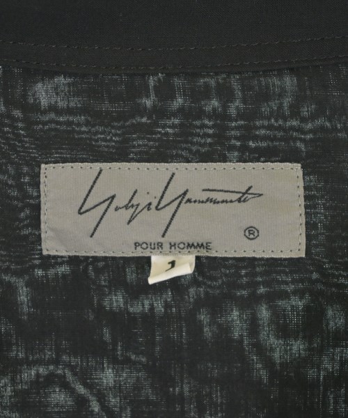 yohji yamamoto POUR HOMME（ヨウジヤマモトプールオム）カジュアルシャツ 黒 サイズ:1(XS位) メンズ/2200713340082