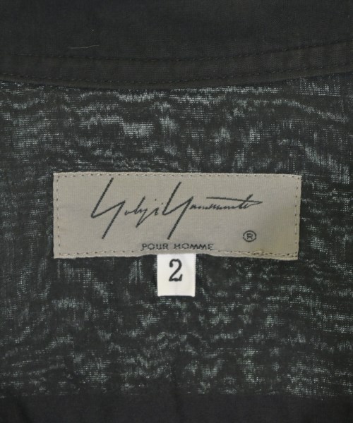 yohji yamamoto POUR HOMME（ヨウジヤマモトプールオム）カジュアルシャツ 黒 サイズ:2(S位) メンズ/2200713377040