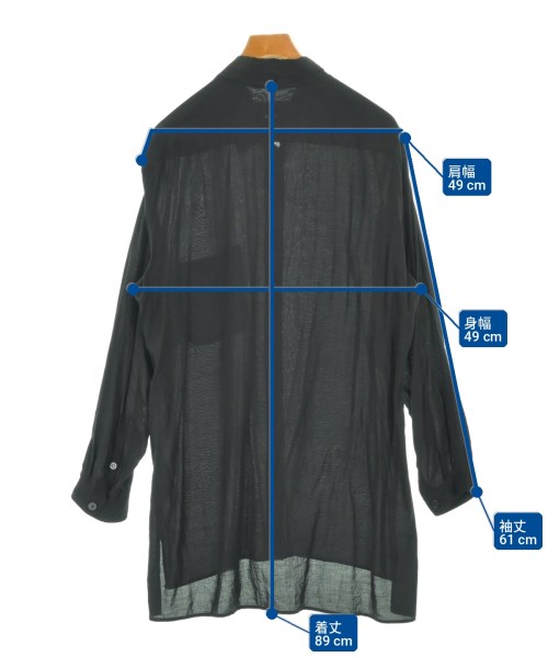 yohji yamamoto POUR HOMME（ヨウジヤマモトプールオム）カジュアルシャツ 黒 サイズ:2(S位) メンズ/2200713377040