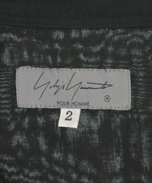 yohji yamamoto POUR HOMME（ヨウジヤマモトプールオム）カジュアルシャツ 黒 サイズ:2(S位) メンズ/2200713377088