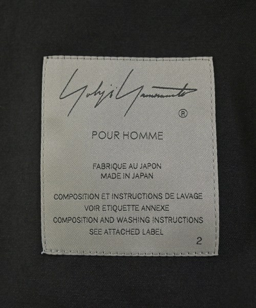 yohji yamamoto POUR HOMME（ヨウジヤマモトプールオム）カジュアルジャケット 黒 サイズ:2(S位) メンズ/2200713623017