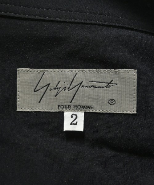 yohji yamamoto POUR HOMME（ヨウジヤマモトプールオム）カジュアルシャツ 黒 サイズ:2(S位) メンズ/2200715578032