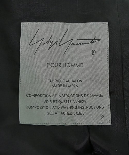 yohji yamamoto POUR HOMME（ヨウジヤマモトプールオム）カジュアルジャケット 黒 サイズ:2(S位) メンズ/2200715578049