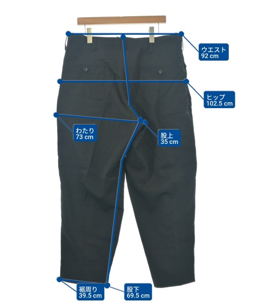 yohji yamamoto POUR HOMME（ヨウジヤマモトプールオム）クロップドパンツ 黒 サイズ:2(S位) メンズ/2200715802229