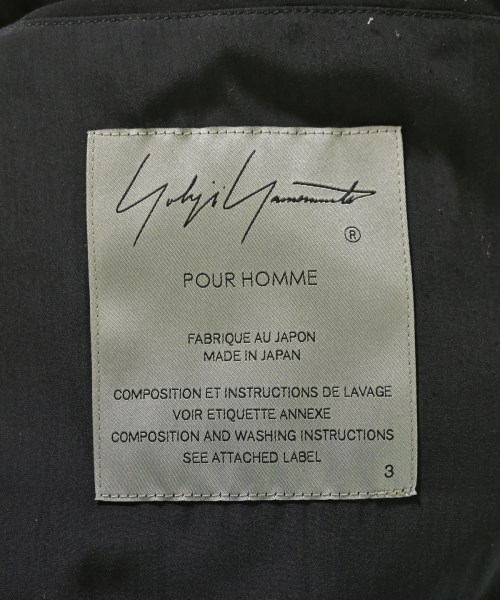 yohji yamamoto POUR HOMME（ヨウジヤマモトプールオム）モッズコート 黒 サイズ:3(M位) メンズ/2200716606017