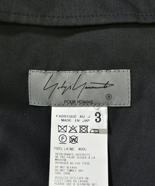 yohji yamamoto POUR HOMME（ヨウジヤマモトプールオム）カーゴパンツ 黒 サイズ:3(M位) メンズ/2200716606055
