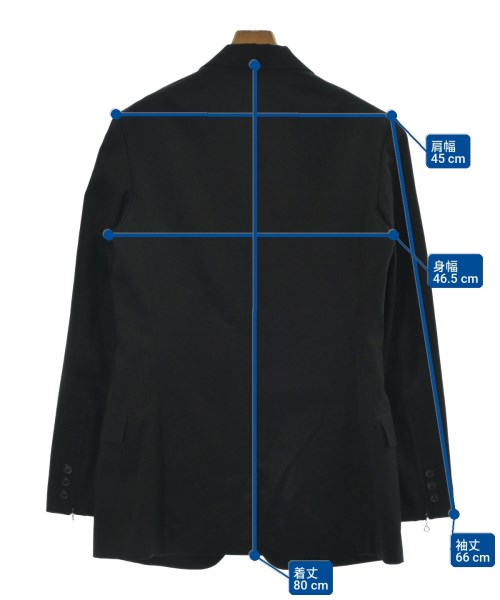 yohji yamamoto POUR HOMME（ヨウジヤマモトプールオム）カジュアルジャケット 黒 サイズ:2(S位) メンズ/2200717147014